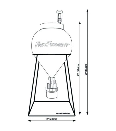 Fermentatore plastica conico 11 litri