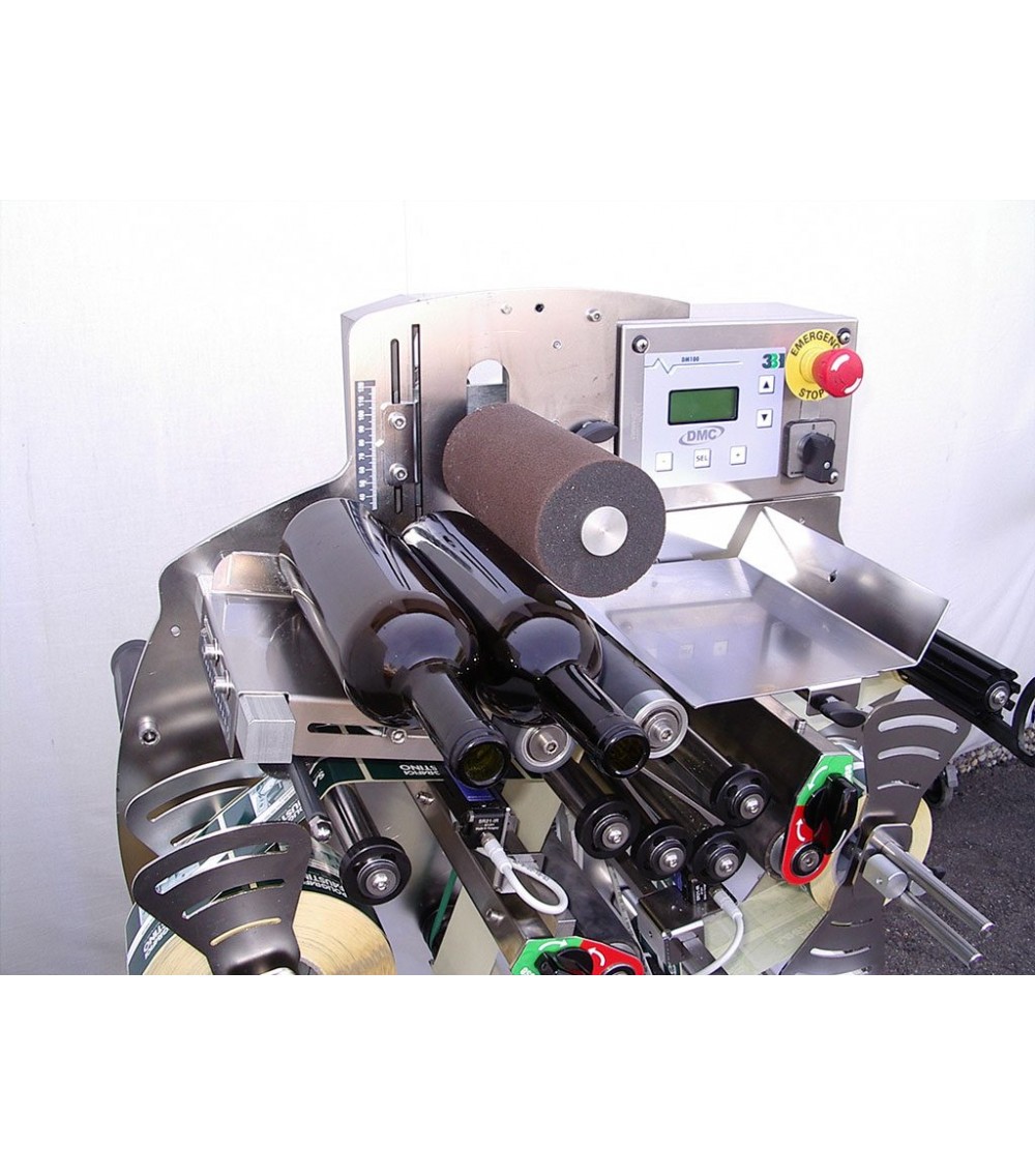 Etichettatrice semiautomatica per formati cilindrici e conici (700 bph)