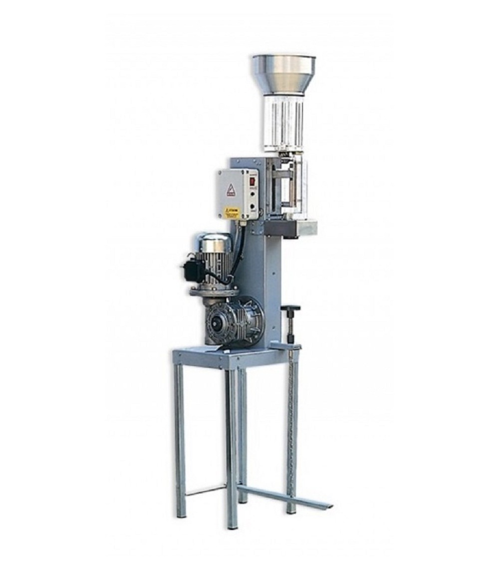 Tappatore per tappi sughero raso semiautomatico.
