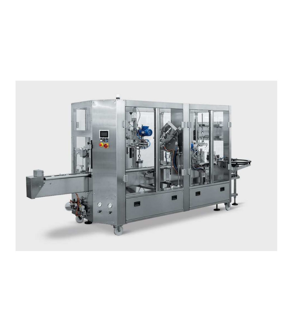 Linea di imbottigliamento automatica formati da 50 ml a 5000 ml - 500 bott/ora