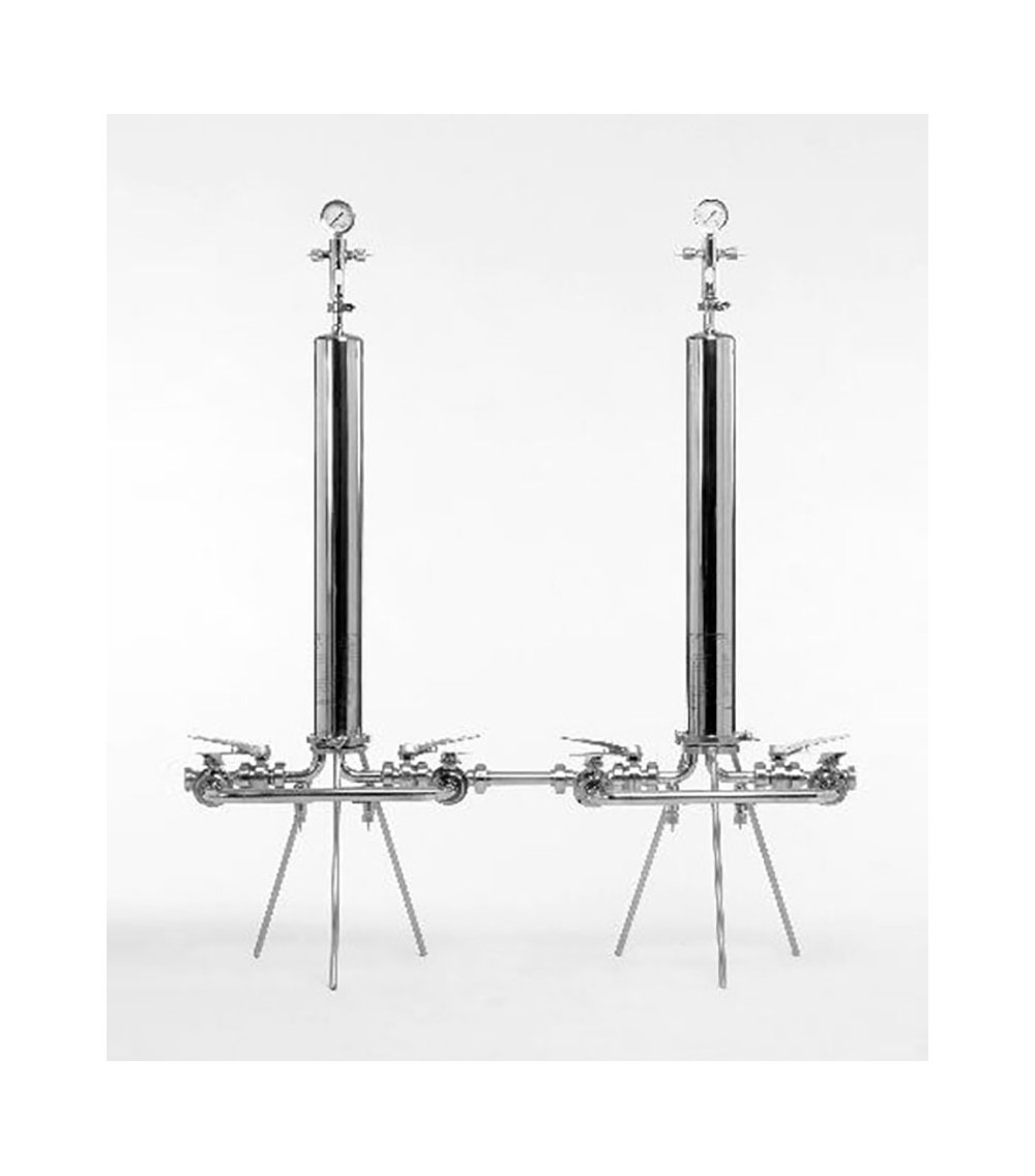 2 Housing a 1 cartuccia - H 750 mm - inox Aisi 316