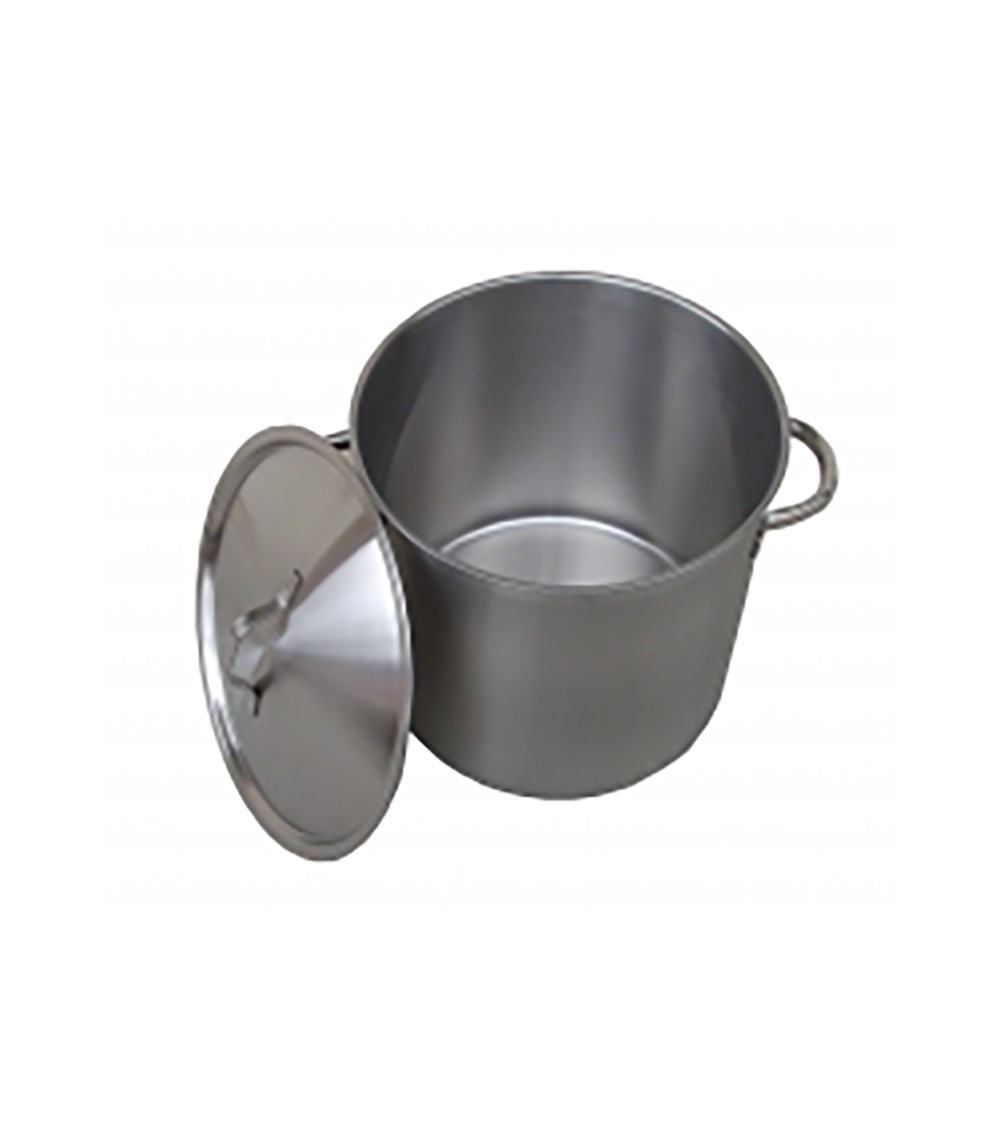 PENTOLA acciaio inox c/intercapedine fondo piano lt40 d40 h40 + coperchio