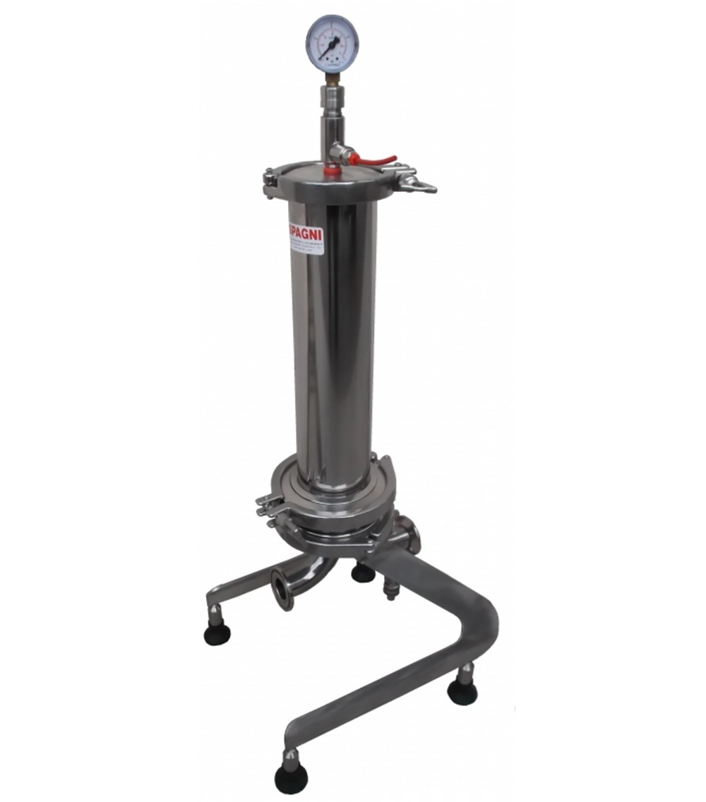 PORTAFILTRI a TRE campane housing H10” acciaio aisi 304 per MICROFILTRAZIONE per cartucce da 10”