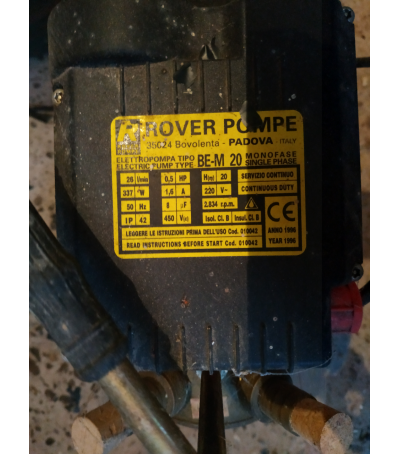 Elettropompa da travaso usata Rover BE-M 20 con carrello