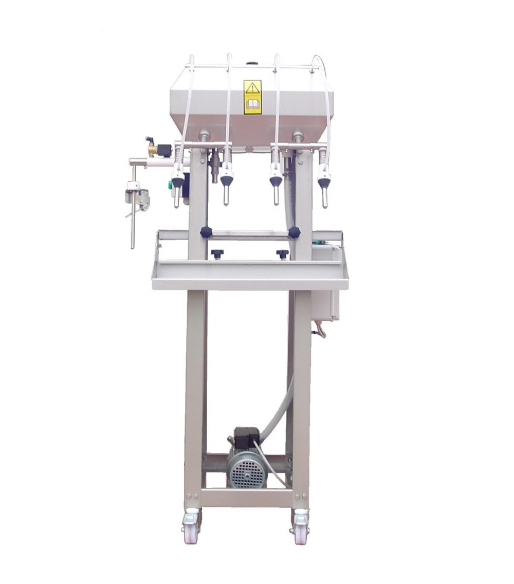 RIEMPITRICE semiautomatica per Vino CARRELLATA 4 becchi con pompa RIEMPITRICE semiautomatica per Vino CARRELLATA 4 becchi con pompa