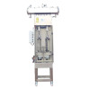 Riempitrice isobarica 2 becchi, immissione gas in pressione, carrello in acciaio inossidabile Riempitrice isobarica 2 becchi, immissione gas in pressione, carrello in acciaio inossidabile