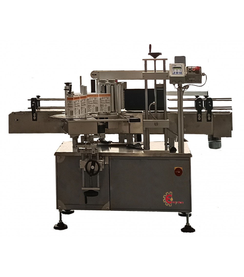 SISTEMA DI ETICHETTATURA FLACONI TONDI "PESANTI E TRONCONICI" CON GRUPPO DI STAMPA A CALDO - caricamento manuale 30/pz/m SISTEMA DI ETICHETTATURA FLACONI TONDI "PESANTI E TRONCONICI" CON GRUPPO DI STAMPA A CALDO - caricamento manuale 30/pz/m