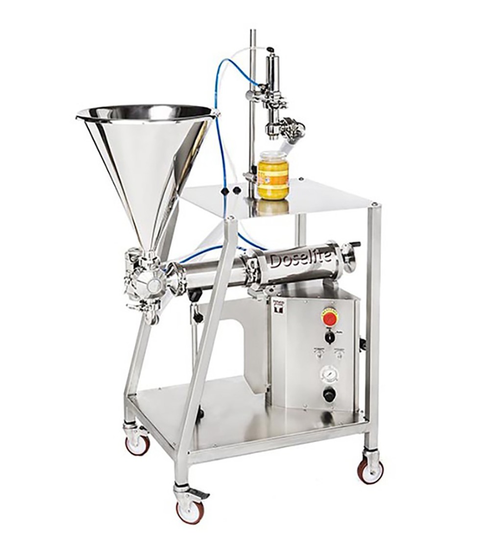 DOSATRICE pneumatica montata su carrello per miele -  range di dosaggio da 50 a 1300 ml