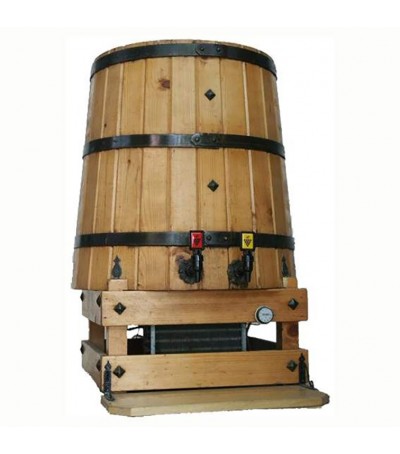 Unità di mescita vino 49×49×h81 in legno d’acero con vasca doppia inox