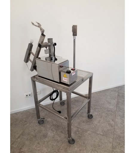 Macchina sigillatrice ceralacca/gommalacca semiautomatica 1 posto con CARRELLO e ventola di raffreddamento