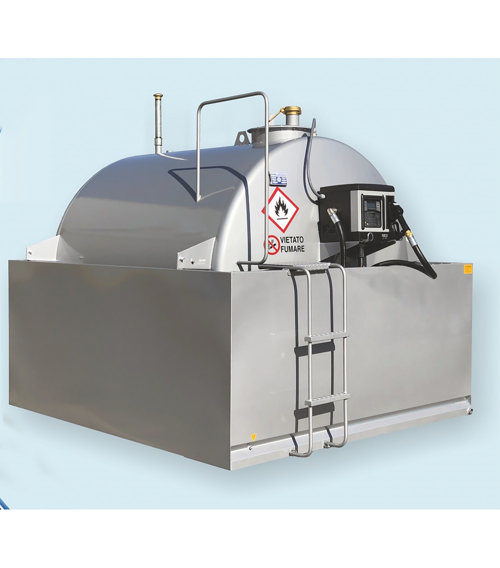 Serbatoio CARBURANTI cilindrico orizzontale monoparete 3.000 litri