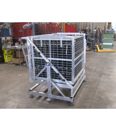 Gira ceste manuale per affinamento vino – fino a 588 bottiglie, acciaio zincato a caldo