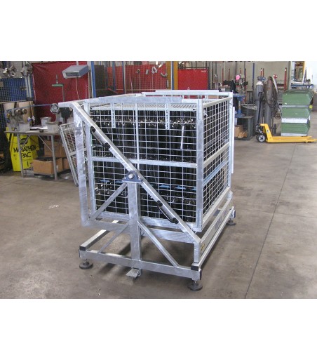 Gira ceste manuale per affinamento vino – fino a 588 bottiglie, acciaio zincato a caldo