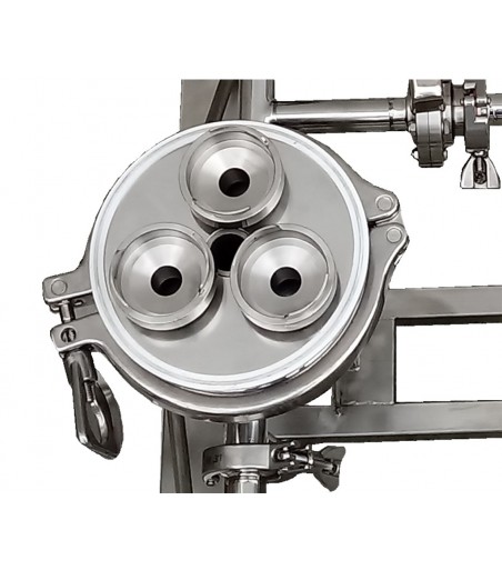 PORTAFILTRO housing tripla campana A TRE CARTUCCE acciaio inox aisi 304 da 30"