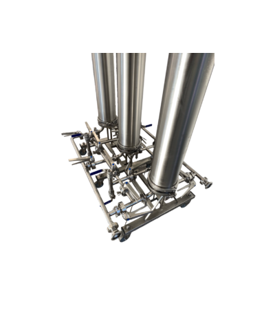 Filtro a tre campane in acciaio inox AISI 304 – Filtrazione e lavaggio in serie o parallelo