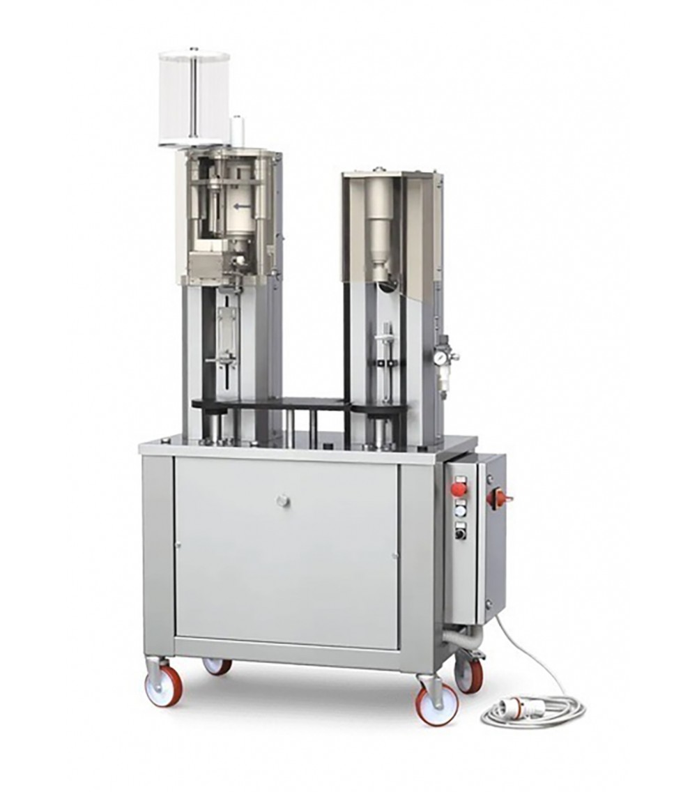 Monoblocco Tappatrice Gabbiettatrice per tappi sughero fungo semiautomatico elettropneumatico