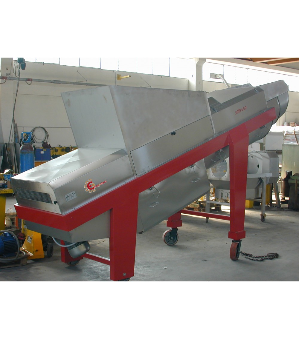 PRESSA CONTINUA PER ESAURIMENTO - Produzione oraria: 20/25 t PRESSA CONTINUA PER ESAURIMENTO - Produzione oraria: 20/25 t