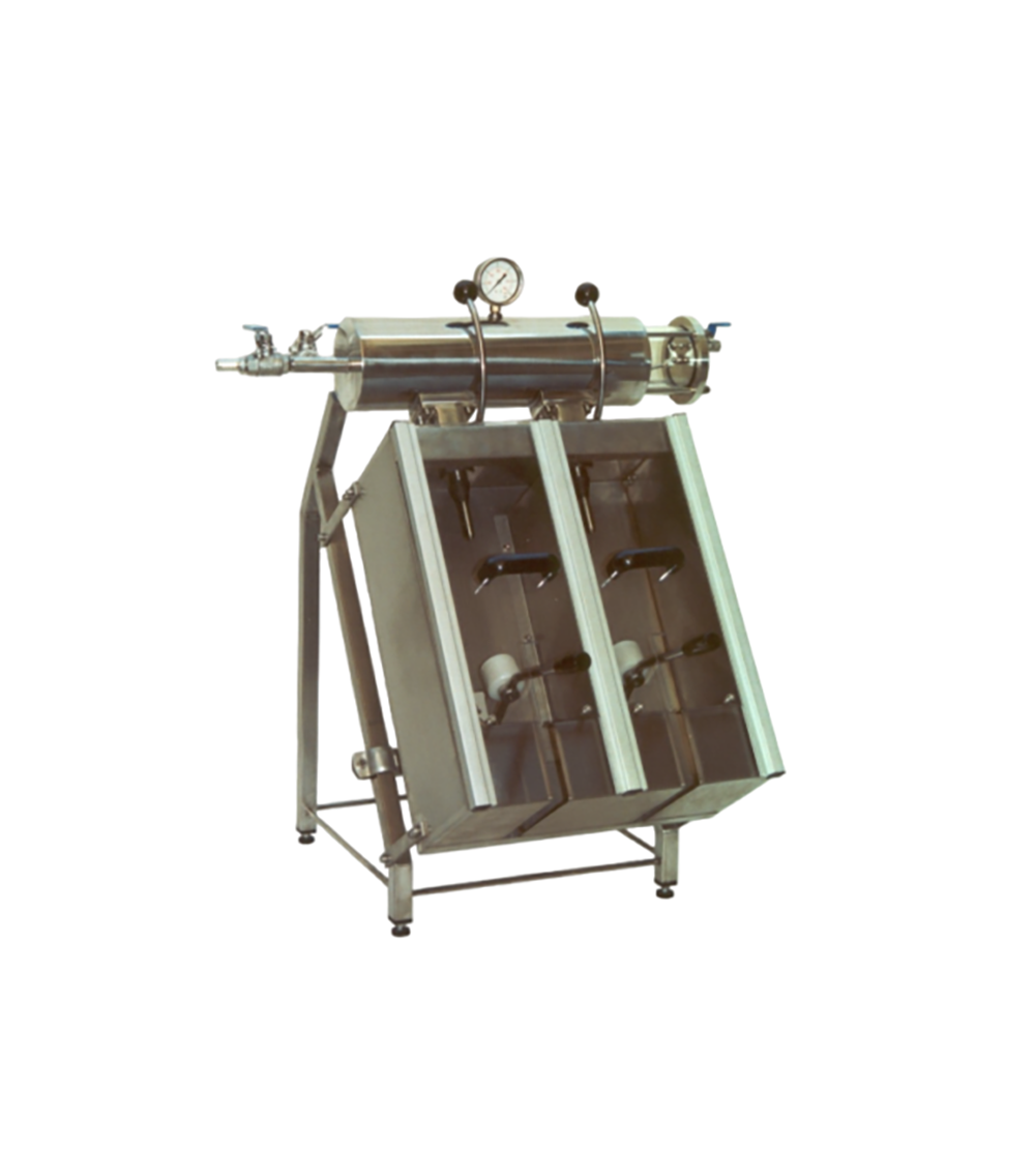 TRAVASATRICE isobarica automatica da AUTOCLAVE e KEGS - 2 valvole erogatrici - 100 bott/ora TRAVASATRICE isobarica automatica da AUTOCLAVE e KEGS - 2 valvole erogatrici - 100 bott/ora