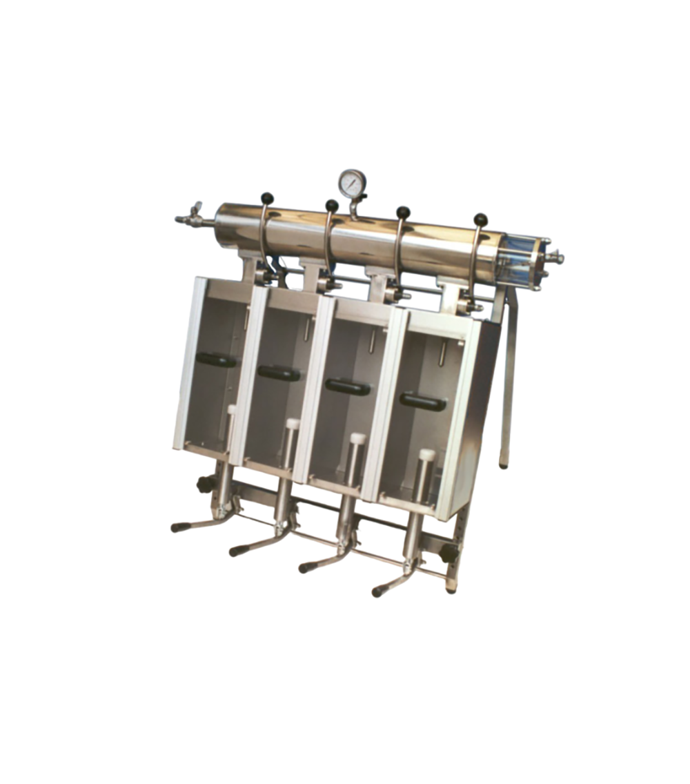 TRAVASATRICE isobarica automatica da AUTOCLAVE e KEGS - 4 valvole erogatrici - 200 bott/ora TRAVASATRICE isobarica automatica da AUTOCLAVE e KEGS - 4 valvole erogatrici - 200 bott/ora