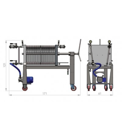 Fitro EUR 40 CON POMPA GG.30 Midex TF 380V telaio da 50 piastre