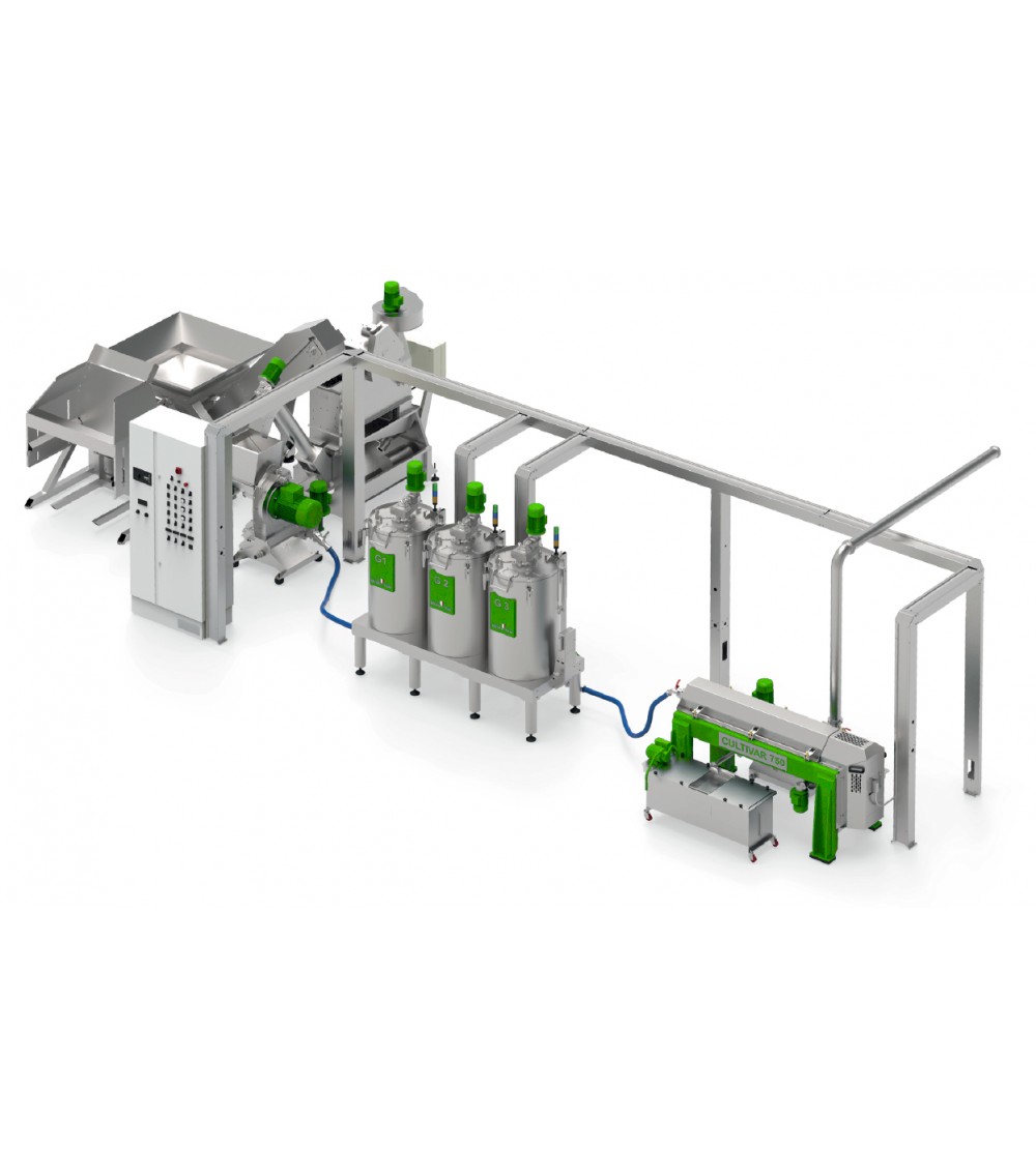 Impianto Oleario 2 Gramole 1.000 Kg / ora - Controllo totale temperature e velocità Impianto Oleario 2 Gramole 1.000 Kg / ora - Controllo totale temperature e velocità