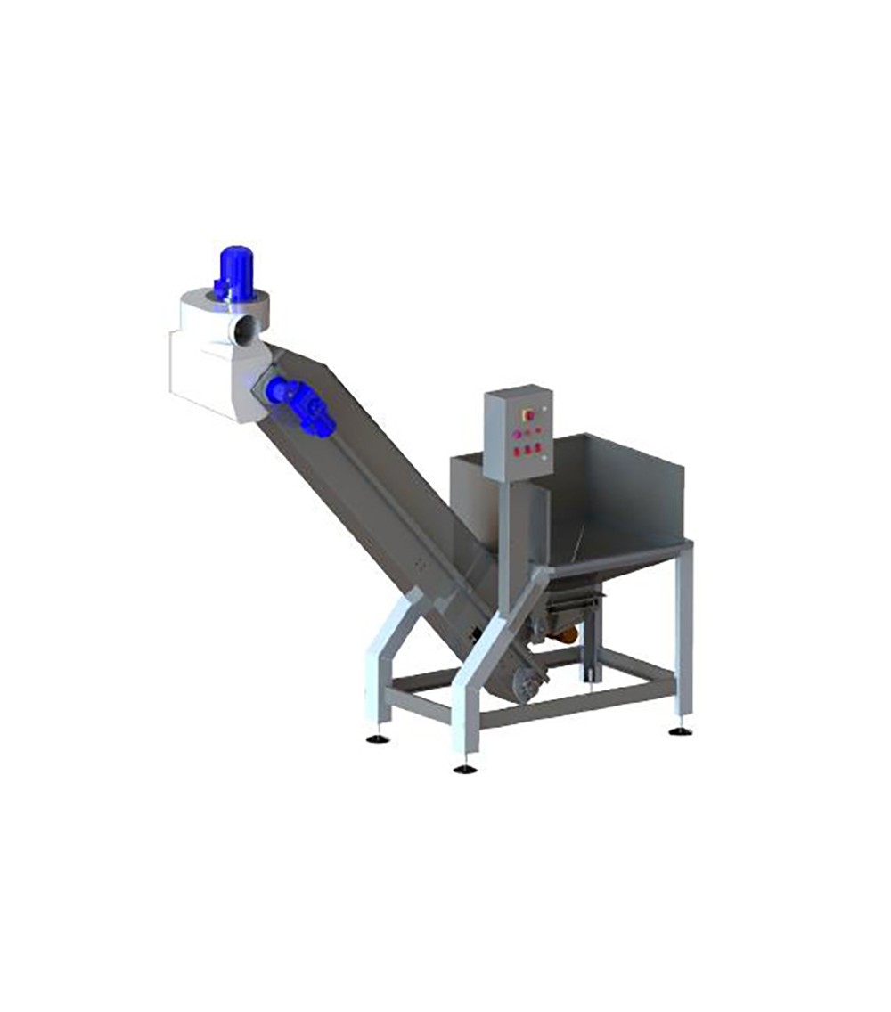 ELEVATORE A NASTRO PER ALIMENTAZIONE FRANGITORE Mt.2,5 Scarico da terra Mt. 1,70