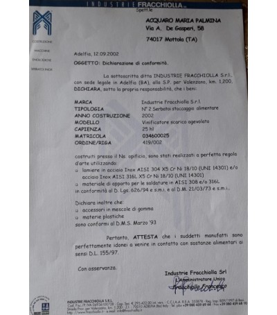 attrezzature enologiche usate acquisto e vendita on line