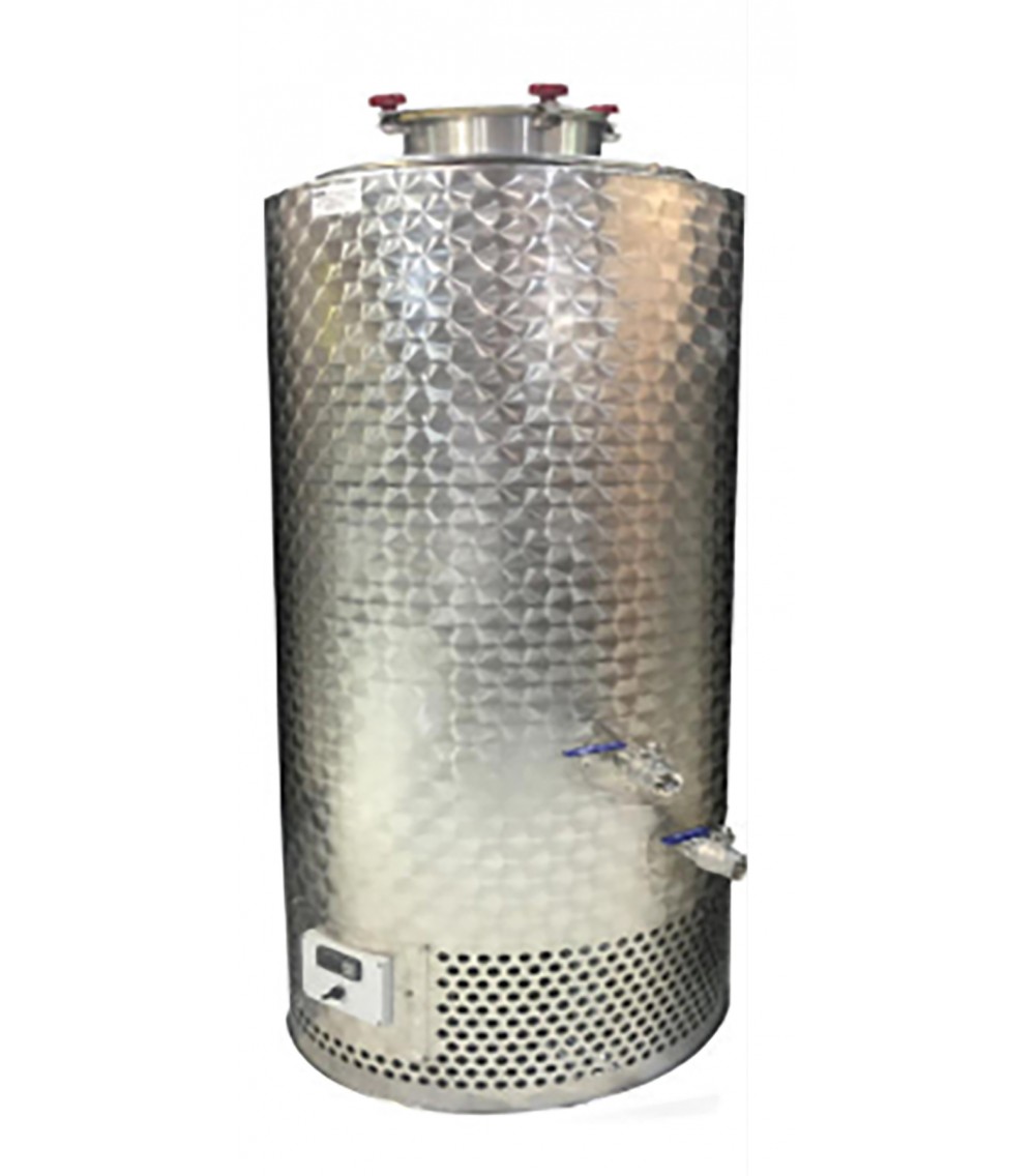 Serbatoio refrigerato (solo freddo) con chiusino superiore, fondo conico 60°, 100 Lt Serbatoio refrigerato (solo freddo) con chiusino superiore, fondo conico 60°, 100 Lt