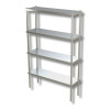Scaffale in Acciaio Inox AISI 304 – 4 Ripiani Lisci (Dimensioni Personalizzabili) Scaffale in Acciaio Inox AISI 304 – 4 Ripiani Lisci (Dimensioni Personalizzabili)