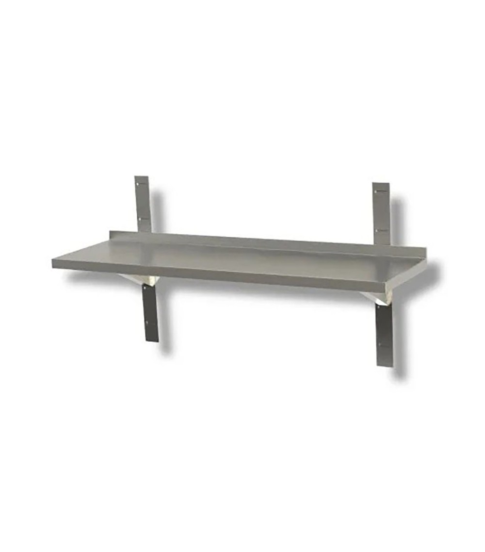 Mensola a Parete Liscia in Acciaio Inox  (Dimensioni Personalizzabili)