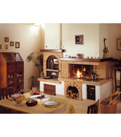 Forno a legna a fuoco indiretto camera di cottura CM 51×90 - Strumentazione da remoto