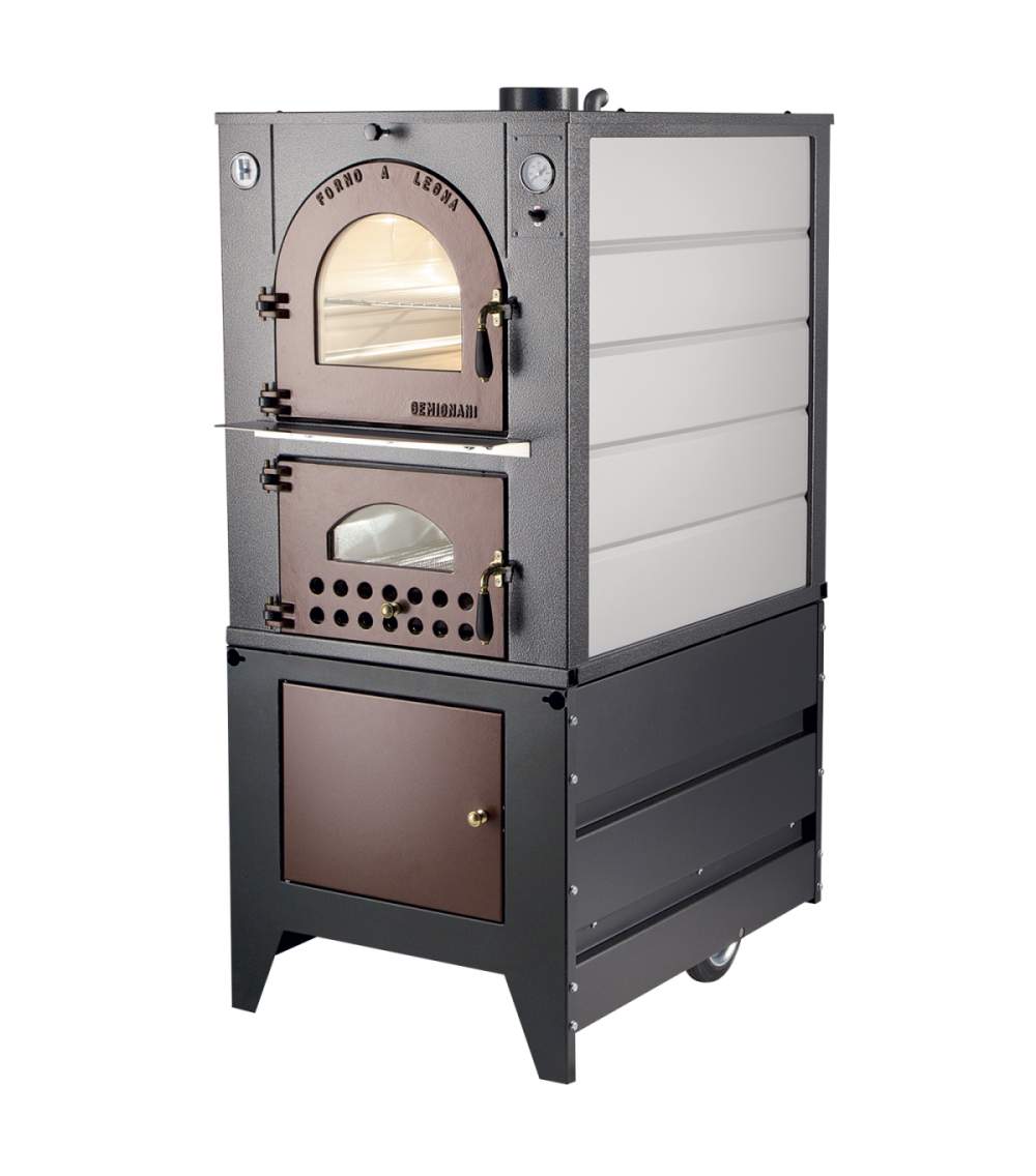 Forno a legna a fuoco indiretto camera di cottura CM 51x100