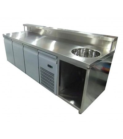 Banco Bar Refrigerato in Acciaio Inox per Ristoranti e Bar