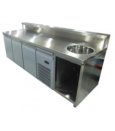 Banco Bar Refrigerato in Acciaio Inox per Ristoranti e Bar