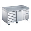 Banco pizza refrigerato 1 porta 7 cassetti 150x80x100h com Banco pizza refrigerato 1 porta 7 cassetti 150x80x100h com