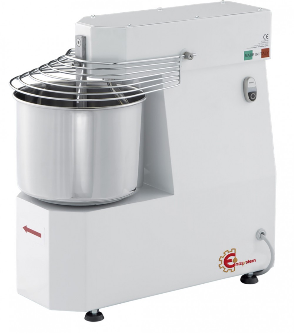 Impastatrice a spirale con testa e vasca fissa  - VASCA Ø 260x200 - 32 kg / ora