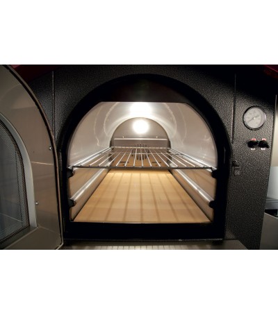Forno a legna a fuoco indiretto da esterno camera di cottura cm 51x90 con Barbecue