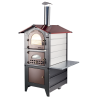 Forno a legna a fuoco indiretto da esterno camera di cottura cm 51x61