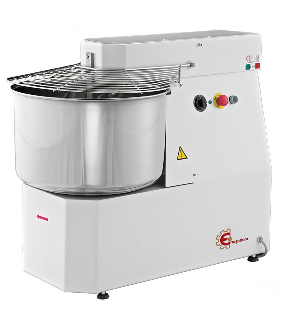 Impastatrice a spirale con testa e vasca fissa  - VASCA Ø 400x240 - 80 kg / ora