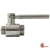 Valvola a sfera inox 1/2" x 3/4" M/M Valvola a sfera inox 1/2" x 3/4" M/M