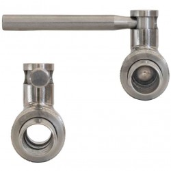 Valvola a sfera inox 1/2" x 3/4" M/M con portagomma dritto