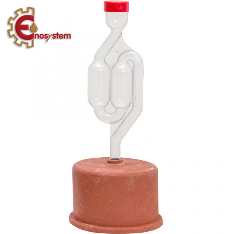 Minifermentatore a 2 bolle con Cappellotto in gomma (∅ 75 mm) Minifermentatore a 2 bolle con Cappellotto in gomma (∅ 75 mm)