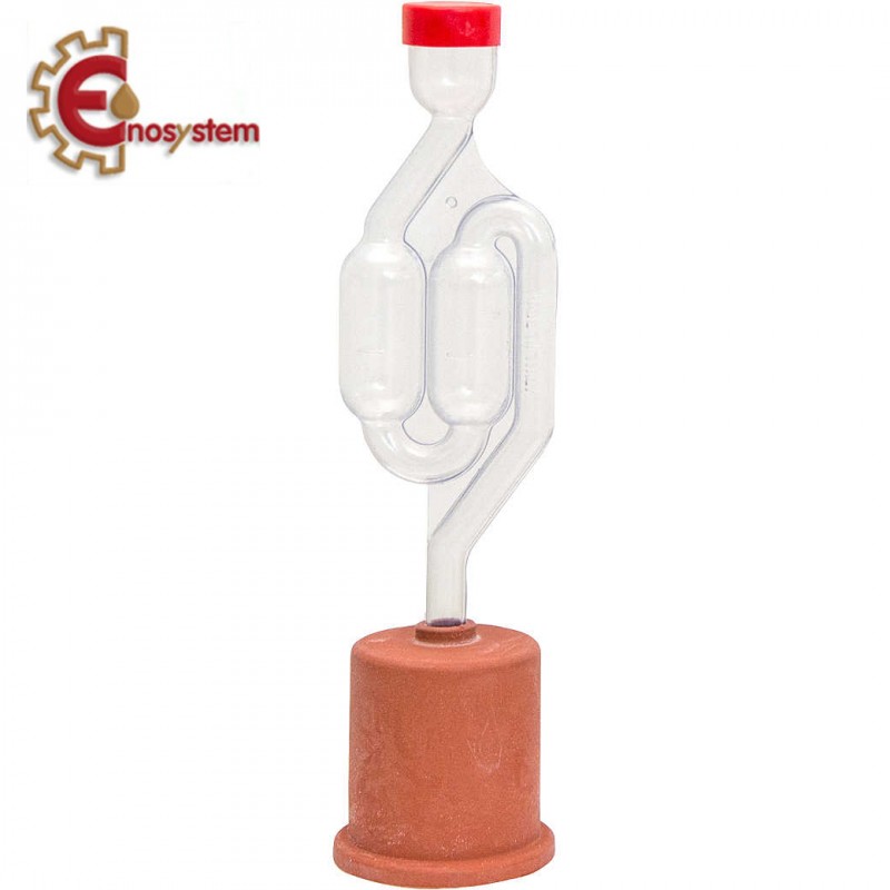 Minifermentatore a 2 bolle con Cappellotto in gomma (∅ 40 mm) Minifermentatore a 2 bolle con Cappellotto in gomma (∅ 40 mm)