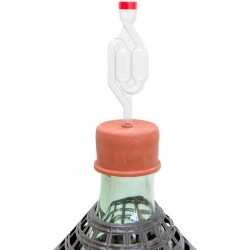 Minifermentatore a 2 bolle con Cappellotto in gomma (∅ 40 mm)