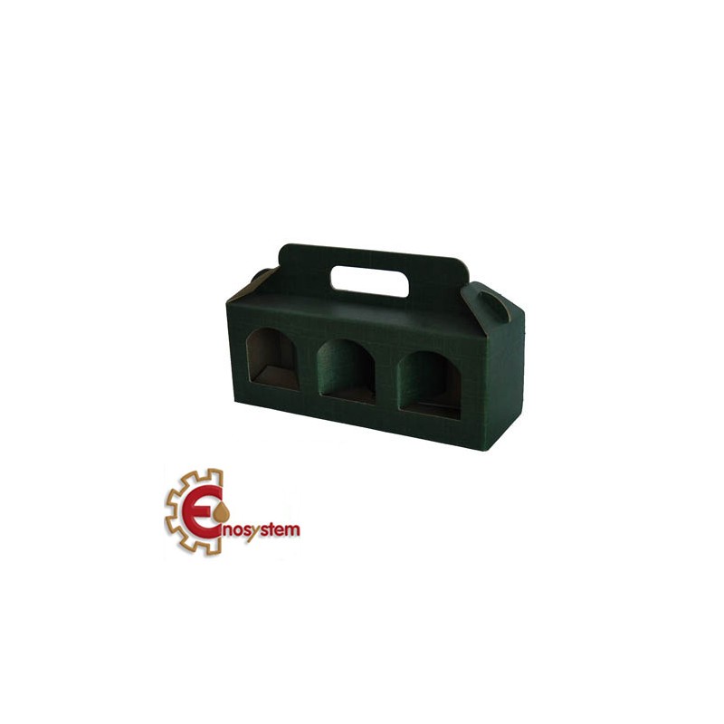 Scatola verde per 3 vasetti da 212 mL (10 pz)
