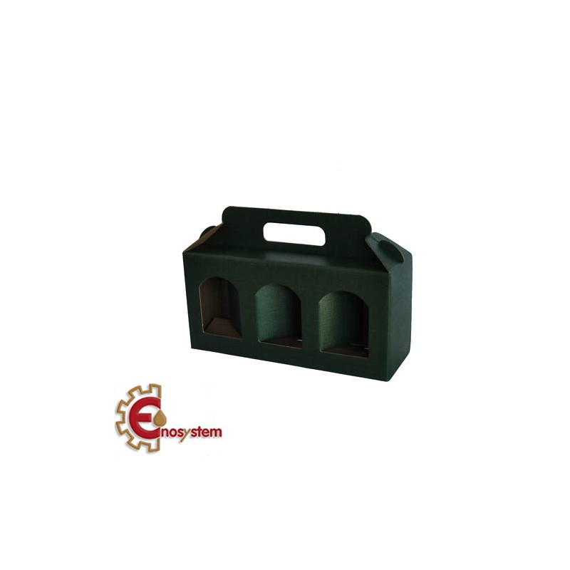 Scatola verde per 3 vasetti da 314 mL (10 pz)