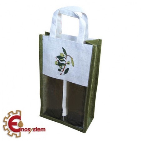 Valigetta iuta olivo 2 posti (5 pz)