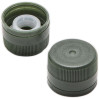 Tappo a vite in plastica con salvagoccia verde ⌀31,5 (100 pz)