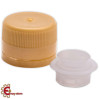 Tappo a vite in plastica con salvagoccia dorato ⌀31,5 (100 pz)