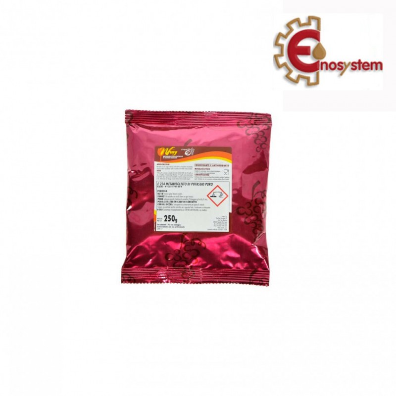 Metabisolfito di potassio 250 gr.